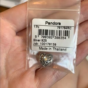 Silver Heart Pandora charm